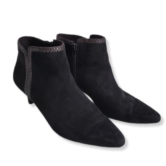 Rockport Bootie Shoe Women 8.5 Black Kitten Heel Comfort Modern Career Classy - Picture 1 of 11